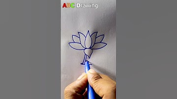 How To Draw  A Lotus flower With marker | Drawing Tutorial #shorts