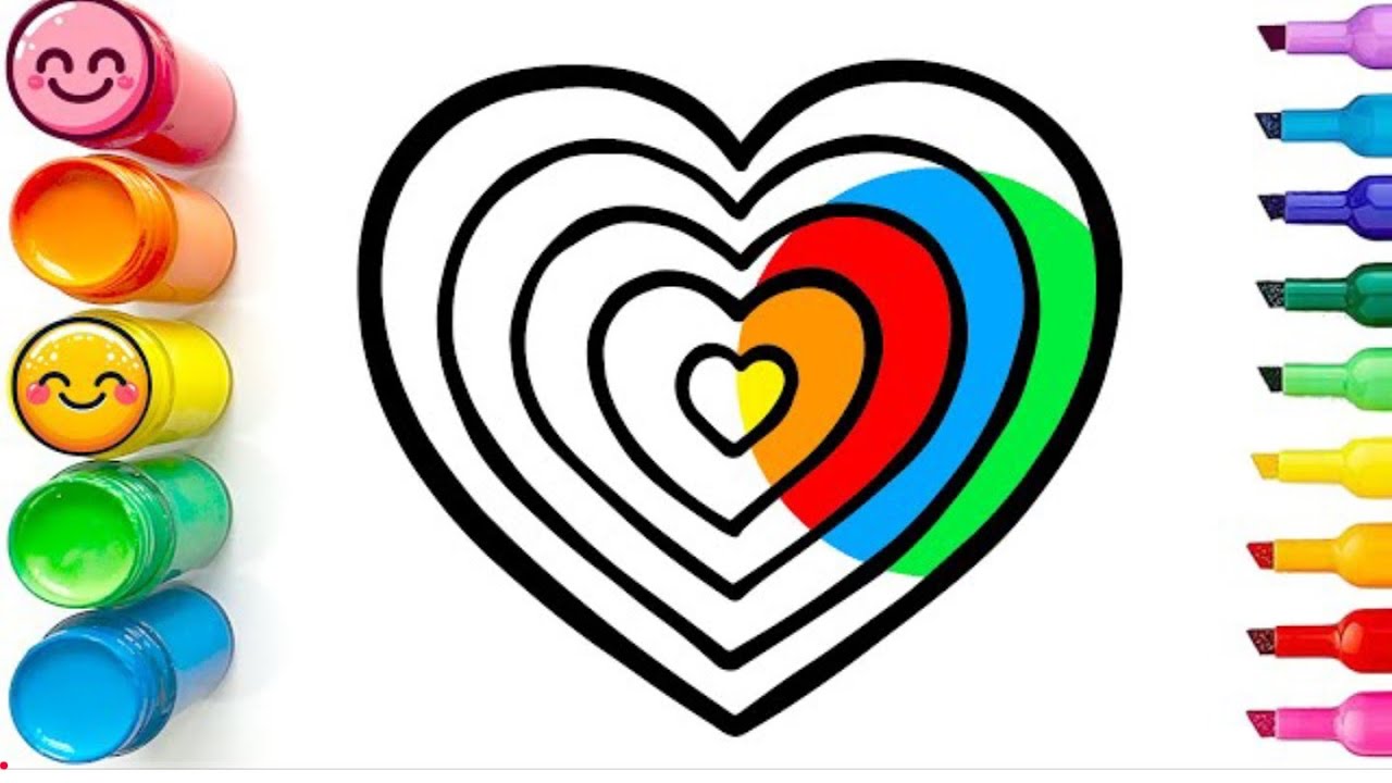 How To Draw Double Heart | Easy Step By Step Tutorial