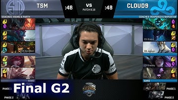Cloud 9 vs TSM - Game 2 | Final of S8 NA Regional Qualifier for S8 Worlds 2018 | TSM vs C9 G2
