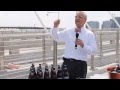 Oregon Congressman Earl Blumenauer introducing BridgePort Brewing Tilikum Crossing Orange Line IPA