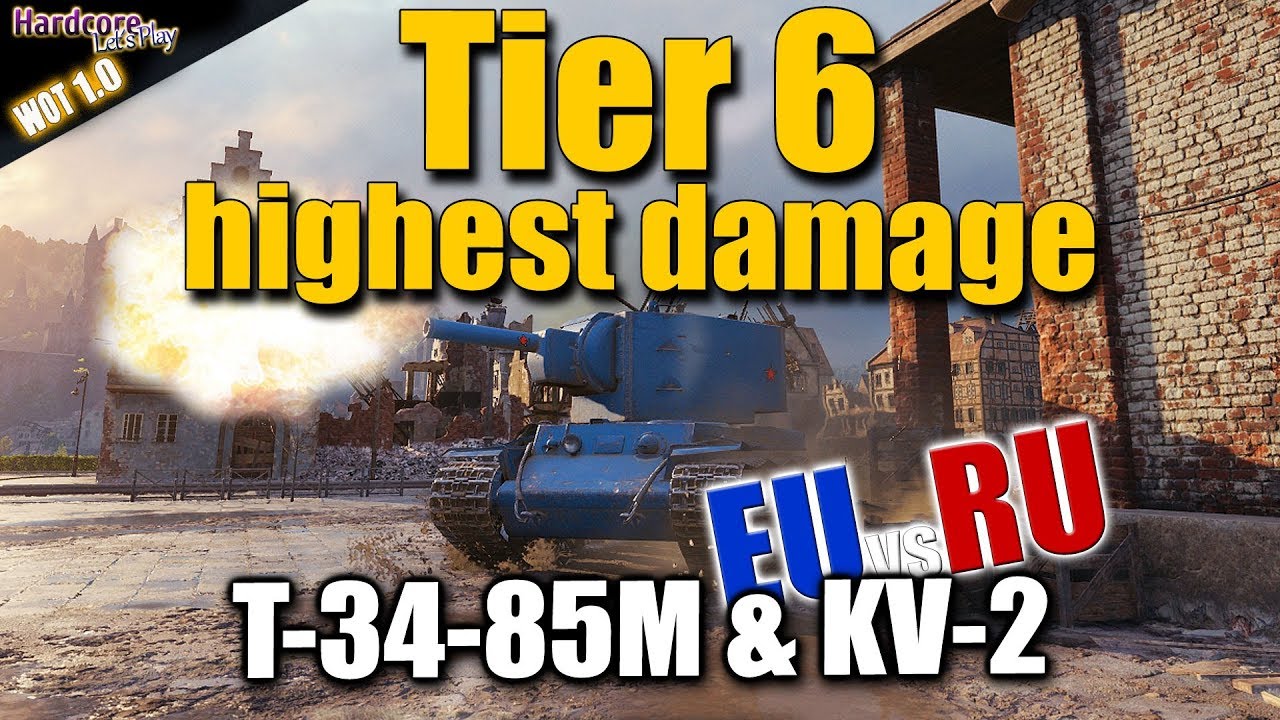 best games of all time WOT: Tier 6 highest damage games, T-34-85M, KV-2, 10/2018, WORLD OF TANKS
