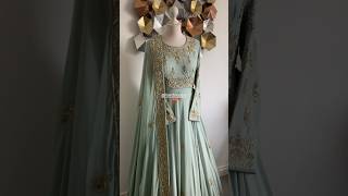 Sage Green Long Gown Dress At Shamzboutique