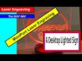 Monport Laser Engraving A Table Sign #laser #lasercutting #engraving #inkscape  #lightburn