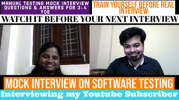 Mock Interview Skill-Manual Testing  YOE-3-4 | Interviewing my Subscriber