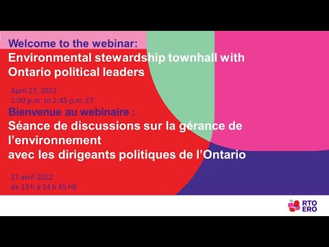 2022 Ontario townhall - environmental stewardship