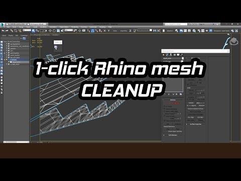 (almost) 1-click solution to clean up Rhino meshes in 3ds Max