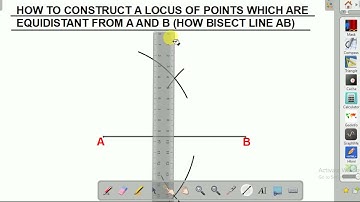 Construction and Loci. How to construct a locus of points which are equidistant from A and B
