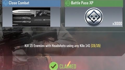 Call Of Duty Mobile Kill 15 Enemies with Headshots using any KILO 141 Task Complete