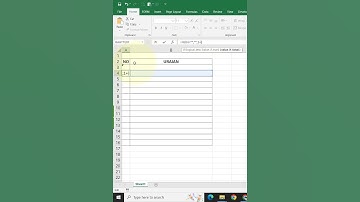 CARA MEMBUAT NOMOR URUT OTOMATIS | EXCEL