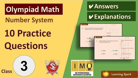 Olympiad Math Practice | Number System | Class 3 | SOF IMO | SilverZone | CBSE | ICSE