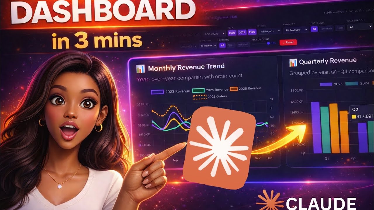 I Created a Full Dashboard in Claude AI Under 3.Minutes (No code) - YouTube