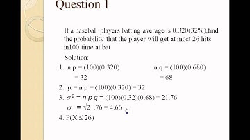 normal approximation to binomial distribution