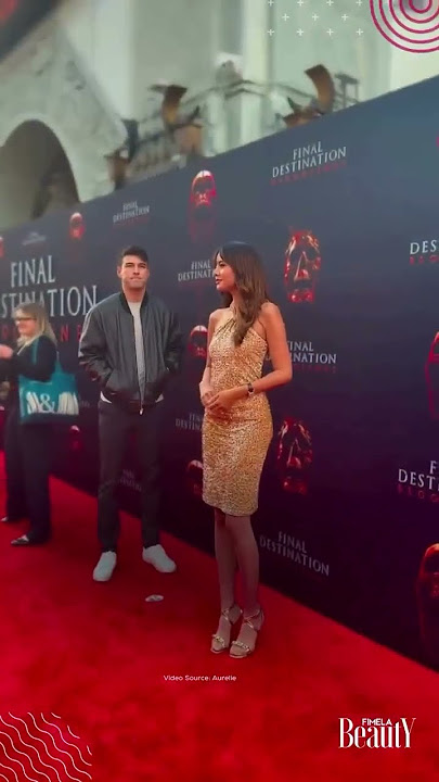 Pesona Glamor Aurelie Moeremans Anggun di Premiere Film Final Destination, Kenakan Dress Emas di Deb