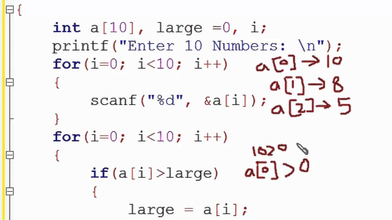 Find Largest Number Among 10 Numbers YouTube Find Largest Number Among 10 Numbers YouTube