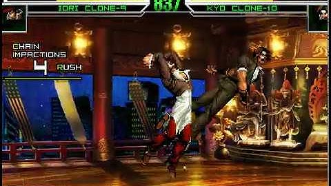KOF MUGEN !! Iori Clone 9 vs Kyo Clone 10