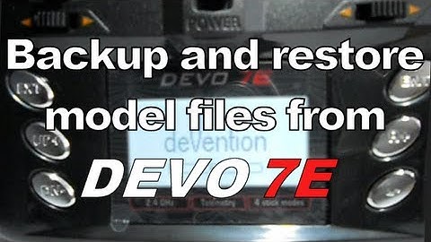HowTo: Backup and restore model files from Walkera Devo 7E (export/import)