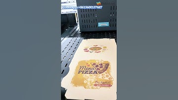 Kraft Pizza Box Printing Machine: High speed pizza box single pass digital printer! #box