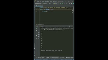 Python program to print first 10 natural numbers #python #shorts #pythonprojects #python3 # short