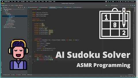 AI Sudoku Solver In Java | ASMR Programming Mechanical Keyboard