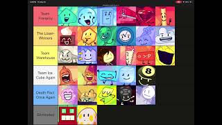 BFDI season 7 viewer voting episode 3 (TEAM WAREHOUSE is up for elimination) (Vote to eliminate).