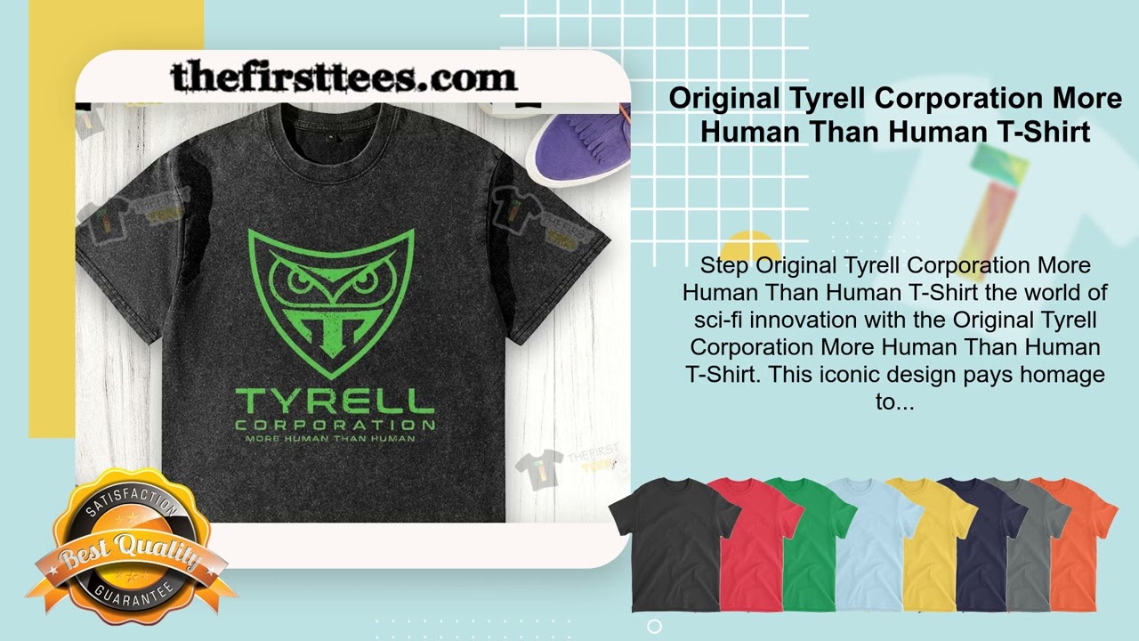Large Maroon "More Human Than Human" Tyrell Corp T-Shirt - Blade Runner Tee 5 thumbnail image