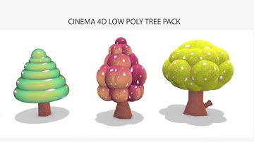 3D Low Poly Tree Models Pack | Cinema 4D Templates - Videohive