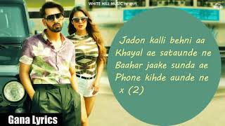 Sakhiyaan Lyrics maninder Buttar mixSingh Latest Punjabi Song 2018