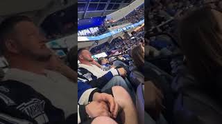 Johnny Drunk frisbees a pizza from the Chase Club @ Amalie Arena