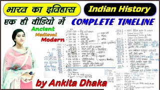 Indian History Timeline by Ankita Dhaka भारत का इतिहास ancient  medieval modern