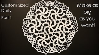 Learn how to Crochet CUSTOM SIZED LARGE DOILY - Part 1