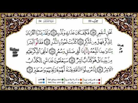 سورة القمر برواية ورش القارئ ياسين الجزائري