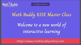 Math Buddy RISE Master Class