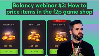 Balancy webinar #3: How to price items in the f2p game shop