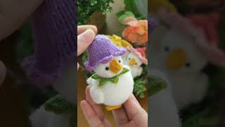 손뜨개인형 꽃모자 쓴 아기 오리 만들기. #꽃 #오리  #handmade