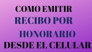 Como emitir recibo por honorario electronico de la APP-SUNAT screenshot 5