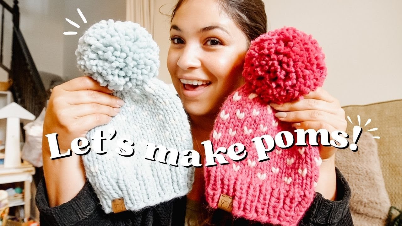 Faux Fur Pom Poms For Hats With Elastic Loops For Diy Crafts - Temu