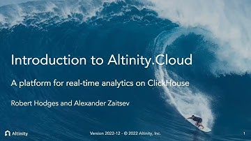 Introduction to Altinity.Cloud — Platform for Real-Time Data | Managed Cloud for ClickHouse®