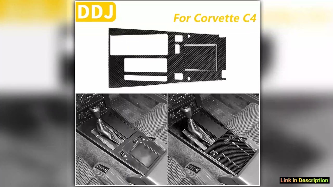 For Chevrolet Corvette C4 19831989 Carbon Fiber Central Gear Shift Control Panel Cover Trim Car Acc