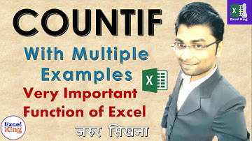COUNTIF Function in Excel with Multiple Examples #AskExcelKing #ExcelKing2020 #ExcelKing