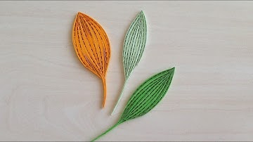 quilling leaf with comb , DIY paper leaves, so easy