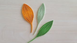 quilling leaf with comb , DIY paper leaves, so easy