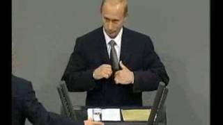 В.Путин.Выступление в бундестаге ФРГ.25.09.01.Part 1