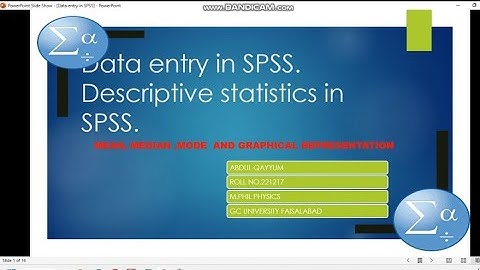 How to enter Data in SPSS?SPSS statistics analysis Mean Median Mode standard dev. in Urdu/Hindi