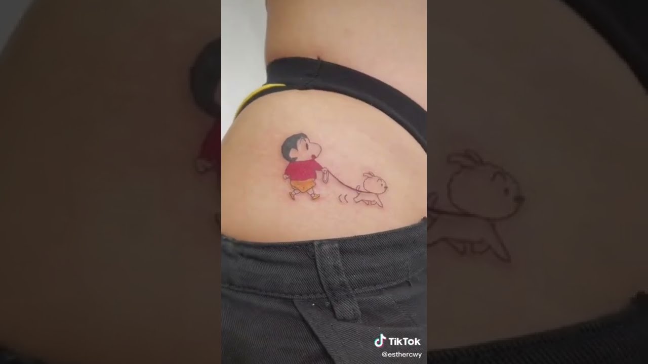 Doraemon and Shinchan tattoo