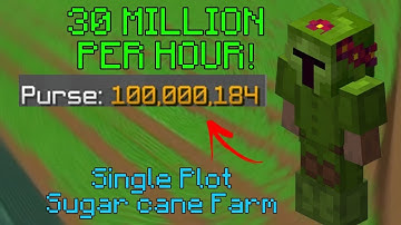 OP Single Plot Sugar Cane Farm! [Garden] (Hypixel Skyblock)