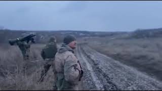Rare footage of actual combat use of the FGM-148 Javelin anti-tank missile system by the UA