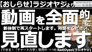 【ラジオヤジからのお知らせ】動画投稿活動を全面的に見直します。見直し後、新体制で再スタートします。新しい動画プロジェクトの方向が決まるまで、時間をください。しばらくの間、動画投稿をお休みします。