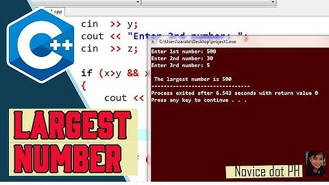 C++ Find the largest number || If else