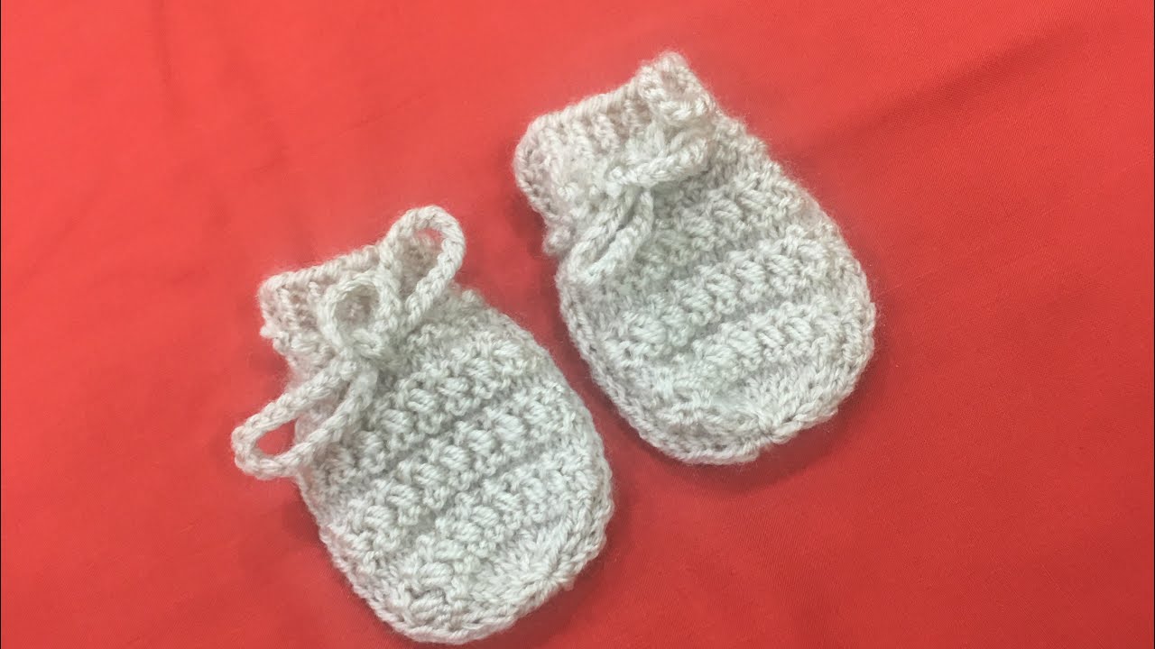 Hand Knitten Baby Mitten For Age 03 Months YouTube