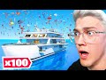 100 JOUEURS se battent sur le YACHT de FORTNITE